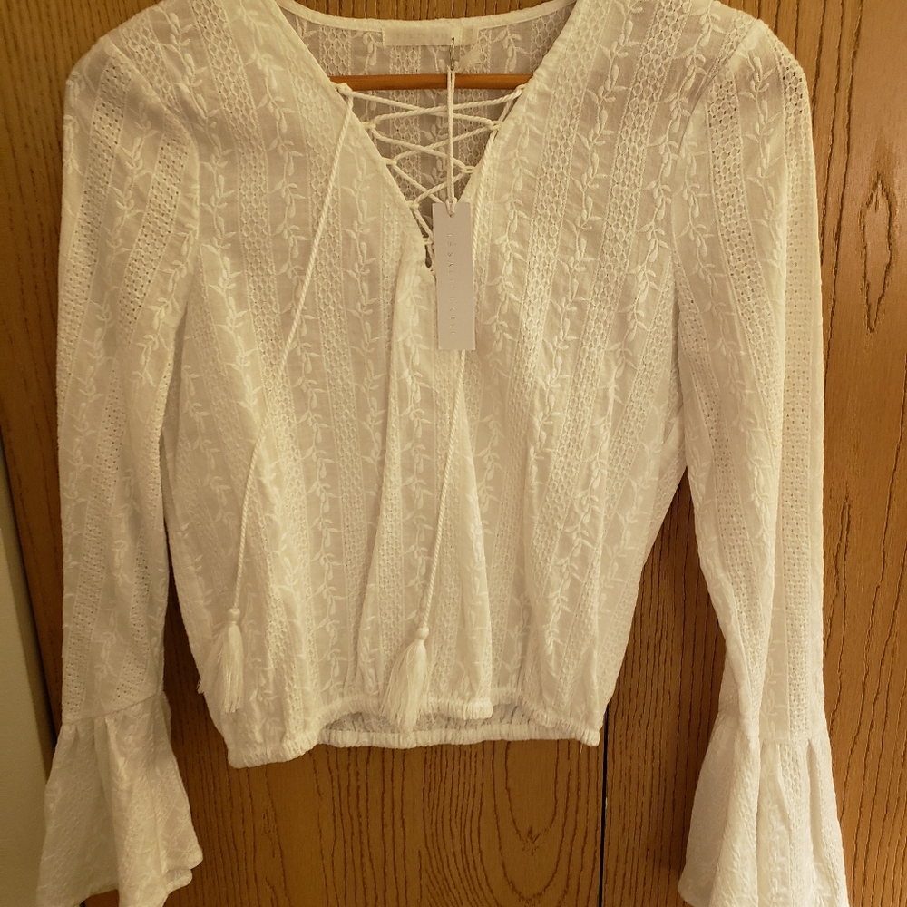 Le Salty Label White Crop Top